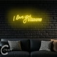thumbnail image 4 of C-CRAFT I Love You I Know Neon Sign LED Light 30 inch for Valentine Wedding Wall Art Decor, 4 of 5