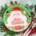 thumbnail image 1 of Christmas Party Decorations Disposable Dinner Plates Cartoons Santa Claus Plates Paper Cup Set Party Cutlery, 1 of 7