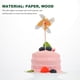 thumbnail image 4 of 24pcs Molino de viento Tapa de pluging Toppers Interesantes Adornos Torta Magdalena Topper, 4 of 7