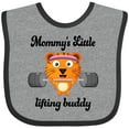 thumbnail image 3 of Inktastic Weightlifting Mommys Little Lifting Buddy Boys or Girls Baby Bib, 3 of 4