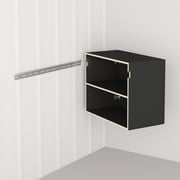 Prepac HangUps 30 Upper Wooden Garage Storage Cabinet in Black