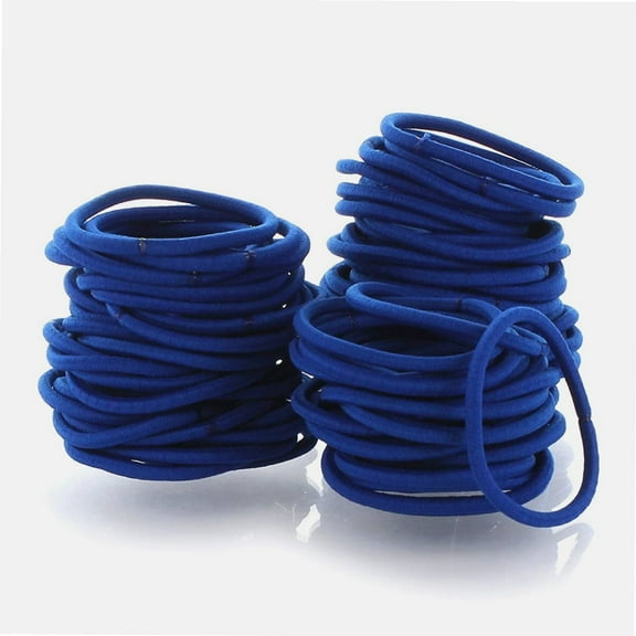 Hair Elastics Hair Ties, Professional Grade Ponytail Holders - 100 Pack Royal Blue