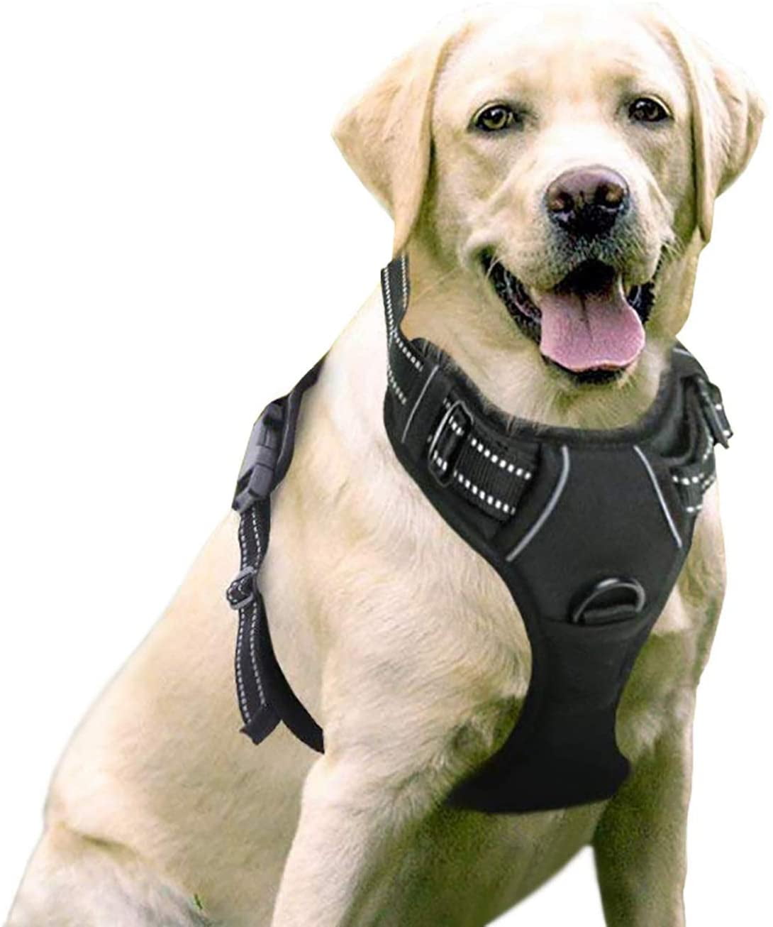 Reflective Front Leading No Pull Dog Harness Padded Large Dogs Training Harness 
