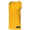 thumbnail image 2 of Augusta XL Step-Back Basketball Jersey Gold/White 1730, 2 of 2