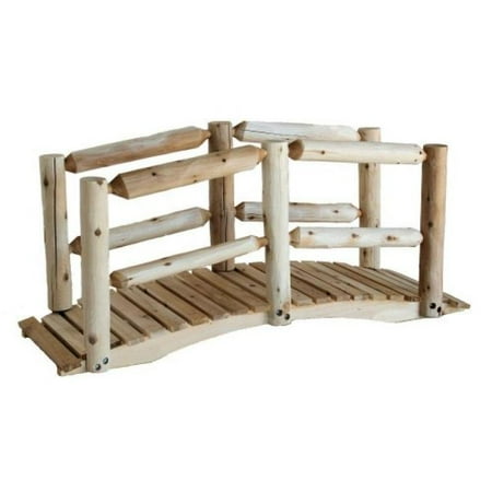 Cedar Log 5' Lawn Bridge