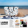 thumbnail image 3 of Yiaed Undersea Animals Print Large Capacity Beach Travel Bag - Waterproof Zipper Vacation Tote for Sandproof Storage, and Camping, 3 of 5