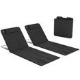thumbnail image 1 of Outsunny 2 Pcs Folding Beach Lounge Chair w/ Pillow, Black, 1 of 10