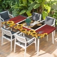thumbnail image 2 of Cows Sunflowers Table Cloths for 3 Foot Rectangle Tables, Spring Floral Bees Farmhouse Barn Patio Waterproof Elastic Fitted Tablecloths, Washable Rectangular Table Cover for Camping, 2 of 8