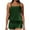 Olive Green, variant on Odeerbi Bandeau Tankinis Swimsuits for Women Athletic Floral Two Piece Bathing Suit Swimwear Sports Tank Tops Solid Color Beachwear Set Navy