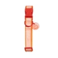 thumbnail image 5 of Oodles Smiley Charm Striped Polyester Fashion Dog Collar, Red, Small, 5 of 9