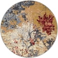 thumbnail image 2 of Unique Loom Outdoor Modern Collection Area Rug - Foliage (4' 1" Round Multi/Gray), 2 of 9