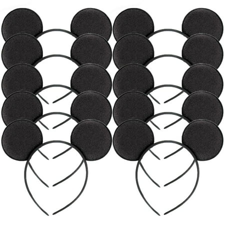 10 Pcs Black Minnie Mouse Ears Headbands Fashion Mickey Costume Party Head
