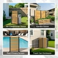 thumbnail image 6 of VEIKOUS 60"H x 40"W Freestanding Privacy Screen, Outdoor Divider Privacy Wall for Pool Fence, Garden, AC Unit & Trash Concealment, Natural, 6 of 22