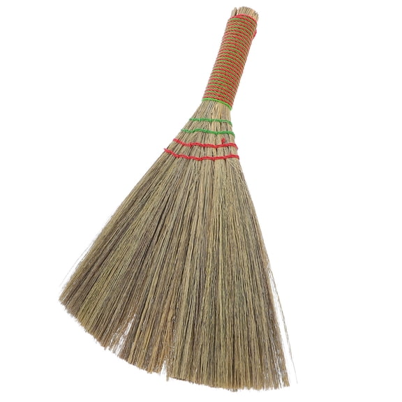 Baluue Handmade Soft Grass Broom Brush for Indoor Cleaning, Kitchen, Desk, Home Dust Removal, Lightweight and