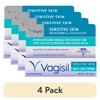 (4 pack) Vagisil Sensitive Skin Anti-Itch Cream for Women, with Hydrocortisone, Helps relieve Yeast Infection Irritation, Soothes & Cools, 1oz