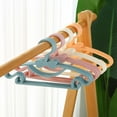 thumbnail image 6 of Hadanceo Plastic Hangers Non-deformable Children Thicken Stable Clothing Organizer Household Products Blue, 6 of 8