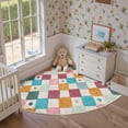 thumbnail image 1 of Alfombra de Área Jinchan para Niños para Guardería, Esquina Radial de 150 cm, Lavable, 1 of 9
