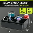 thumbnail image 2 of Auto Drive Universal Car Seat Organizer with Drink Holders, Black, 2 of 10