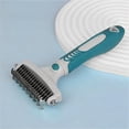 thumbnail image 5 of Pet Grooming Rake, Metal Comb and Flea Comb for Cats and Dogs, Double-Sided Dematting Tool, Extra-Wide Deshedding Brush for Long Hair Pets, 5 of 5