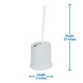 thumbnail image 3 of Bath Bliss 2 Pack Self Closing Lid Toilet Brush with Rim Scrubber, White, 3 of 8