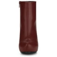 thumbnail image 3 of Unique Bargains Bottines à Talon Bloc Plateforme à Bout Rond avec Fermeture Éclair pour Femmes, 3 of 6