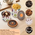 thumbnail image 6 of Cartoon Owl Leaves Airtight Coffee Bean Canister 30oz Food Storage Containers with Lids For Gournd, Tea, Sugar, Flour, Rice, Cereal, Candy Cookie Jar, 6 of 8