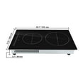 thumbnail image 5 of KFFKFF Induction Cooking Plate, Dual Burners, 12'' Magnetic Built-in Stove, 3000W Power, 9 Adjustable Heat Levels, LED Touch Display with Child Safety Lock & Overheat Protection, 5 of 9