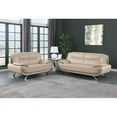 thumbnail image 2 of Titan Furnishings Modern Leather Upholstered Recliner Sofa and Loveseat in Beige, 2 of 19