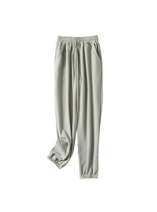 Cotton Linen Pants for Men Drawstring Elastic Waist Sweatpants Adjustable  Tie-Bottoms Wide Leg Beach Lounge Trouser
