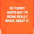 thumbnail image 3 of Instant Message - Tummy Hurts Brave - Men's Crew Neck Fleece Pullover, 3 of 7