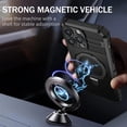thumbnail image 3 of Compatible with iPhone 15 Pro Max Case Magnetic Stand [Compatible with MagSafe] [Drop Protection] [Camera Lens Protector] Shockproof Protective Case with Rotatable Invisible Kickstand, Black, 3 of 16