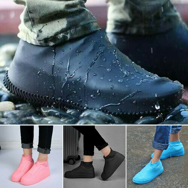 CAROOTU Reusable Waterproof Shoe Cover Non-Slip Elastic Silicone Overshoe Protector Portable Rain-Proof