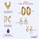 thumbnail image 4 of Aretes Mujer Oro 14k, LuckyLy Set de Regalo 3 en 1, Arracadas y Charms, Acero Inoxidable Baño Oro 14k, Zirconia Cúbica y Perlas – Joyería ideal como Regalos para Mujer San Valentín y Navidad, blanco, 4 of 7