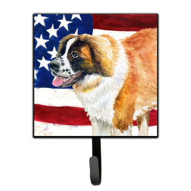 Saint Bernard Patriotic Leash or Key Holder