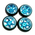 thumbnail image 4 of 4x RC Wheel Rim Tires -Resist 25mm K969 K989 P929, 1:28 Scale Car Accessory Parts Replacement Blue, 4 of 6