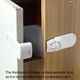 thumbnail image 3 of Mightlink 4Pcs Drawer Locks Universal Baby Protection Plastic Children Right Angle Safety Locks for Home, 3 of 7