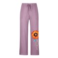 thumbnail image 4 of WEAIXIMIUNG Pantalon Noir Homme Habillé Mode Décontractée et Lin Imprimé Poche en Lin Pantalon à Lacets Grande Taille, 4 of 4