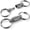 Grey+Matte+Black 3 Pack, variant on Titanium Quick Release Swivel Keychain, Pull Apart Detachable Keychain Heavy Duty Car Key Holder with Key Rings