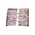 thumbnail image 3 of Bead Stretchy Women Hair Combs Double Slide Metal Comb Clip Hairpins, Pink, 3 of 3