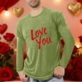 thumbnail image 2 of Lovzfmll Haut à Manches Longues Col Rond Imprimé Cœur pour Hommes Vert, TG, 2 of 4
