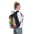 thumbnail image 6 of Lsque Pikmin Pattern Adult Backpack – Durable & Lightweight PU Canvas Storage Bag , 15” Laptop Compartment, and Multiple Pockets, 6 of 7