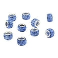 thumbnail image 1 of Rongfmy 10pcs European Spacer Beads Rhinestone Bracelet Jewelry Findings Blue, 1 of 9