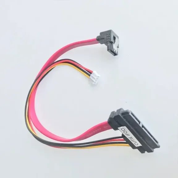 2-in-1 7Pin SATA DATA   2.0mm 4Pin Power Combo 7 15 Pin  22P SATA Conjoint CD/DVD HD Hard Disk Cable 20cm