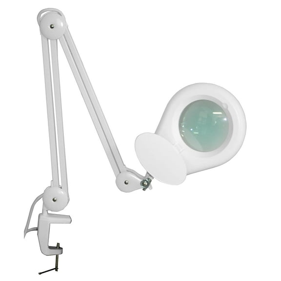 TekLine LED Clamp Magnifier Lamp 7" 5D White