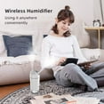 thumbnail image 4 of Mini humidificateur à ultrasons Humidificateur à piles Double buse Humidificateur USB personnel portable Veilleuse LED ultra silencieuse pour chambre / bureau / voiture -Grise, 4 of 5