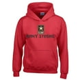 thumbnail image 2 of Unisex ARMY STRONG Star Logo HOODIE US Military Army Forces Hoodie Long Sleeve Soft and Comfy Hoodie, Lightweight Hoodie Size X-Large Color Red, 2 of 3