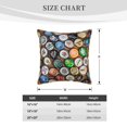 thumbnail image 4 of Kll Beer Caps Decorative Throw Pillow Covers Velvet Soft For Couch Sofa Bedroom Living Room Outdoor -16"X16", 4 of 8
