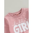 thumbnail image 6 of Musuos Baby Girl 2Pcs Fall Outfits 6 12 18 24M 3T Heart Letter Long Sleeve Print Sweatshirt + Pants Set Toddler Clothes, 6 of 10