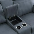 thumbnail image 6 of Pemberly Row 20" Modern Microfiber Double Glider Reclining Love Seat in Blue, 6 of 9