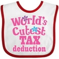 thumbnail image 3 of Inktastic Tax Deduction Worlds Cutest Girls Girls Baby Bib, 3 of 4